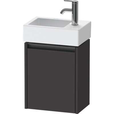 Duravit Ketho 2 wastafelonderbouwkast met 1 deur 36.4x23.8x44cm links, met greep antraciet grafiet supermat