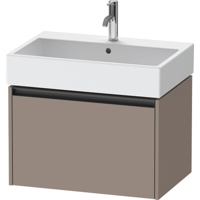 Duravit Ketho 2 wastafelonderbouwkast met 1 lade 68.4x46x44cm met greep antraciet basalt mat