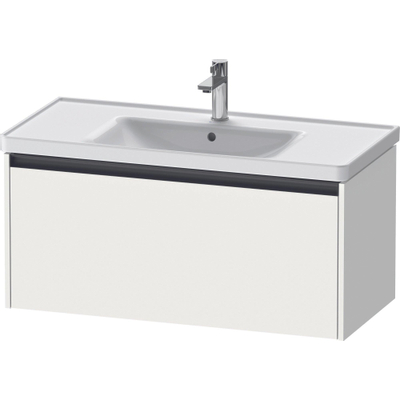 Duravit Ketho 2 wastafelonderbouwkast met 1 lade 98.4x45.5x44cm met greep antraciet wit mat