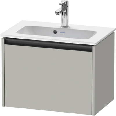 Duravit Ketho 2 wastafelonderbouwkast met 1 lade 61x39x44cm met greep antraciet betongrijs mat