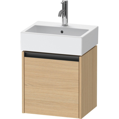 Duravit Ketho 2 wastafelonderbouwkast met 1 deur 43.4x33.8x44cm links, met greep antraciet natuur eiken mat