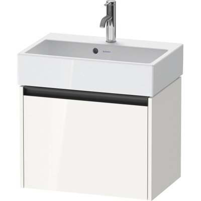 Duravit Ketho 2 wastafelonderbouwkast met 1 lade 58.4x39x44cm met greep antraciet hoogglans wit