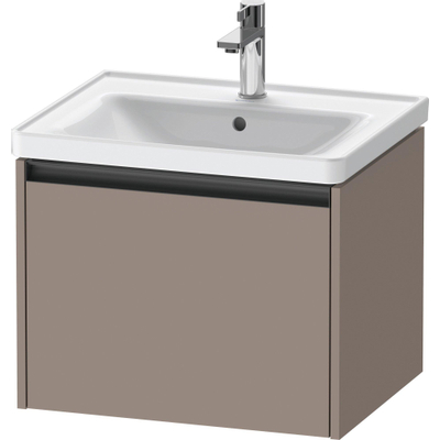 Duravit Ketho 2 wastafelonderbouwkast met 1 lade 58.4x45.5x44cm met greep antraciet basalt mat