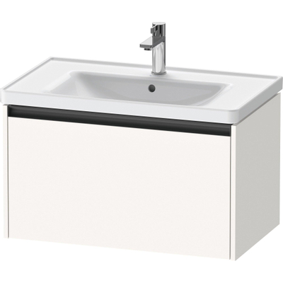 Duravit Ketho 2 wastafelonderbouwkast met 1 lade 78.4x45.5x44cm met greep antraciet wit supermat