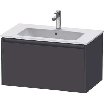 Duravit Ketho 2 wastafelonderbouwkast met 1 lade 81x48x44cm met greep antraciet grafiet supermat