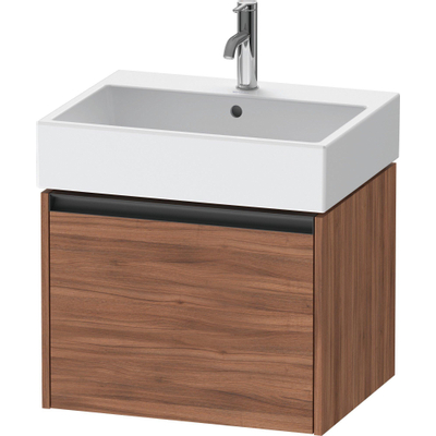 Duravit Ketho 2 wastafelonderbouwkast met 1 lade 58.4x46x44cm met greep antraciet noten mat