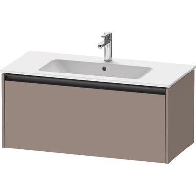 Duravit Ketho 2 wastafelonderbouwkast met 1 lade 101x48x44cm met greep antraciet basalt mat