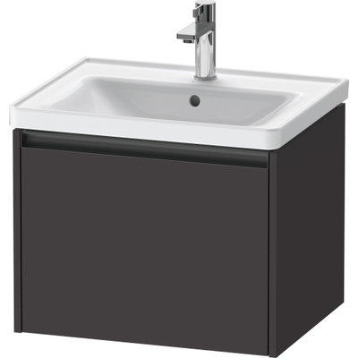 Duravit Ketho 2 wastafelonderbouwkast met 1 lade 58.4x45.5x44cm met greep antraciet grafiet supermat