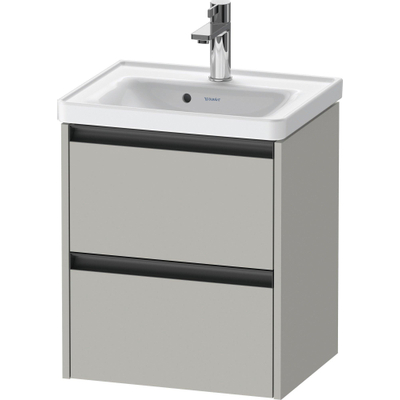 Duravit Ketho 2 wastafelonderbouwkast met 2 laden 48.4x37.5x54.9cm met grepen antraciet betongrijs mat