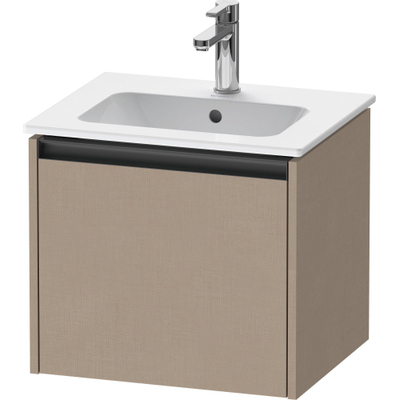 Duravit Ketho.2 wastafelonderkast 51x42x44cm geschikt voor 1 waskom Spaanplaat Linnen Mat