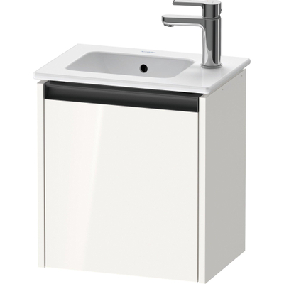 Duravit Ketho 2 fonteinkast met 1 deur 41x29.2x44cm rechts, met greep antraciet hoogglans wit