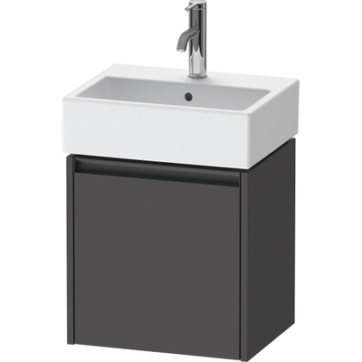 Duravit Ketho 2 wastafelonderbouwkast met 1 deur 43.4x33.8x44cm links, met greep antraciet grafiet mat