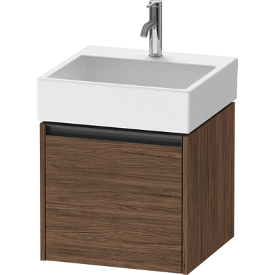 Duravit Ketho 2 wastafelonderbouwkast met 1 lade 48.4x46x44cm met greep antraciet donker noten mat