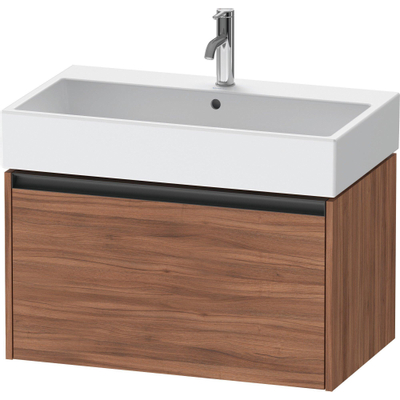 Duravit Ketho 2 wastafelonderbouwkast met 1 lade 78.4x46x44cm met greep antraciet noten mat