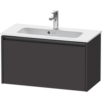 Duravit Ketho 2 wastafelonderbouwkast met 1 lade 68x39x44cm met greep antraciet grafiet supermat