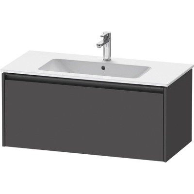 Duravit Ketho 2 wastafelonderbouwkast met 1 lade 101x48x44cm met greep antraciet grafiet mat