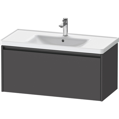 Duravit Ketho 2 wastafelonderbouwkast met 1 lade 98.4x45.5x44cm met greep antraciet grafiet mat