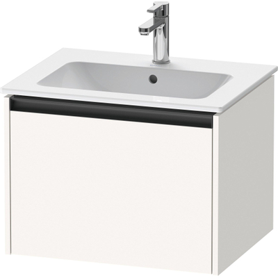 Duravit Ketho 2 wastafelonderbouwkast met 1 lade 61x48x44cm met greep antraciet wit supermat