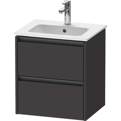 Duravit Ketho.2 wastafelonderkast 51x42x54.9cm geschikt voor 1 waskom Spaanplaat Grafiet Mat