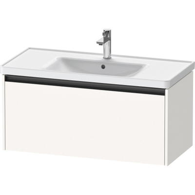 Duravit Ketho 2 wastafelonderbouwkast met 1 lade 98.4x45.5x44cm met greep antraciet wit supermat