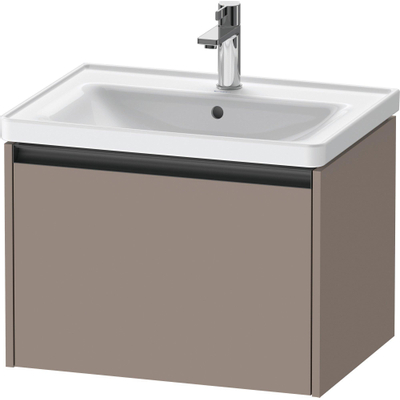 Duravit Ketho 2 wastafelonderbouwkast met 1 lade 63.4x45.5x44cm met greep antraciet basalt mat