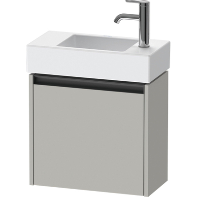 Duravit Ketho 2 wastafelonderbouwkast met 1 deur 48.4x23.8x44cm links, met greep antraciet betongrijs mat