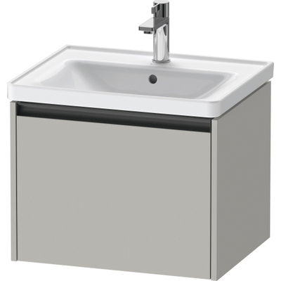 Duravit Ketho 2 wastafelonderbouwkast met 1 lade 58.4x45.5x44cm met greep antraciet betongrijs mat