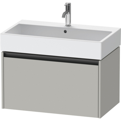 Duravit Ketho 2 wastafelonderbouwkast met 1 lade 78.4x46x44cm met greep antraciet betongrijs mat