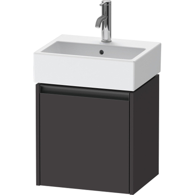 Duravit Ketho 2 wastafelonderbouwkast met 1 deur 43.4x33.8x44cm links, met greep antraciet grafiet supermat