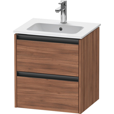 Duravit Ketho.2 wastafelonderkast 51x42x54.9cm geschikt voor 1 waskom Spaanplaat Noten Mat