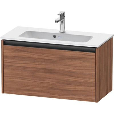 Duravit Ketho 2 wastafelonderbouwkast met 1 lade 68x39x44cm met greep antraciet noten mat