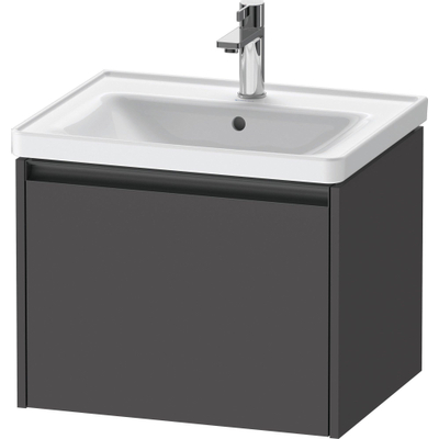 Duravit Ketho 2 wastafelonderbouwkast met 1 lade 58.4x45.5x44cm met greep antraciet grafiet mat