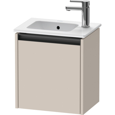 Duravit Ketho 2 fonteinkast met 1 deur 41x29.2x44cm links, met greep antraciet taupe mat