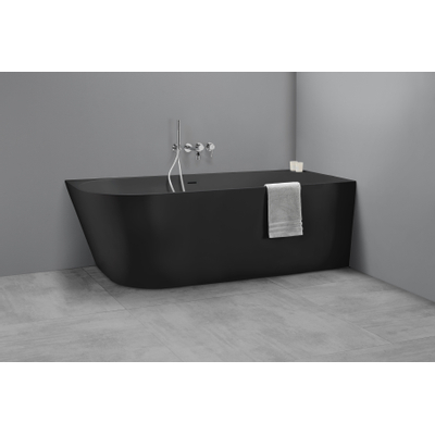 Royal Plaza Violeta Bad - hoekbad - 160x70cm - hoek rechts - mat zwart