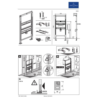 Villeroy & Boch Viconnect urinoir-element H1120mm 52.5x112x8cm zelfdragend