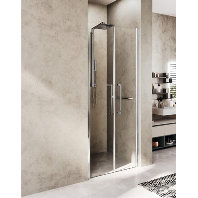 Novellini Young douchedeur 107 2-dlg draaideur verstelbaar van 107-111cm helder glas wit mat