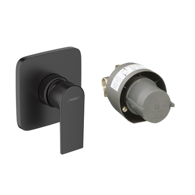 Hansgrohe Vernis eengreeps inbouw douchemengkraan set mat zwart