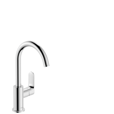 Hansgrohe Rebris S 1-gats wastafelkraan 210 m. draaibare uitloop m. waste chroom
