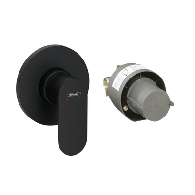 Hansgrohe Rebris s eengreeps inbouw douchemengkraan set mat zwart