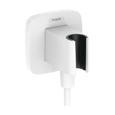 Hansgrohe Fixfit handdouchehouder incl. muuraansluitbocht mat wit