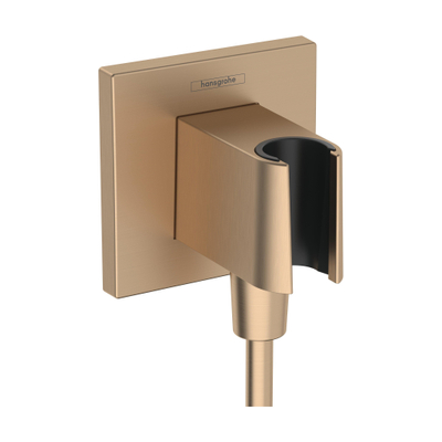 Hansgrohe Fixfit handdouchehouder incl.aansluitbocht Brushed Bronze