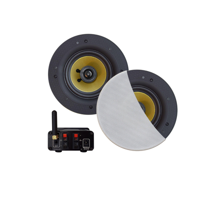 Aquasound Bluetooth Audio bluetooth audiosysteem - (70 watt / bt4.0 / auto-aux) - met samba speakerset (wit) - 230v/24v