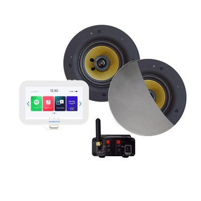 Aquasound N-Joy Connect n-joy connect badkamerradio - controller (ipx7) - wand lader - zumba speakerset bluetooth - wifi-audio versterker / 70 watt / 230v/24v