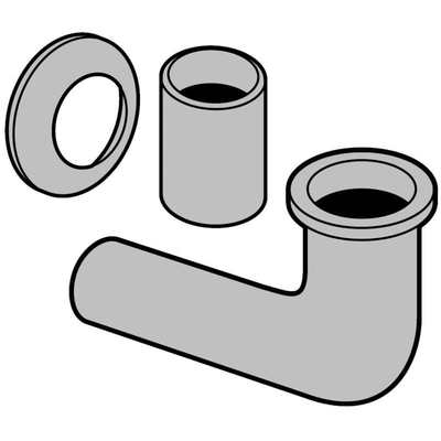 Villeroy & Boch Divers aansluitgarnituur voor urinoir rozet afvoerbochtstuk en buis 15cm chroom