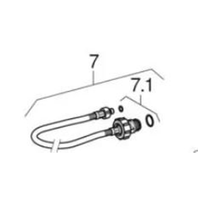 Geberit Gis aansluitslang vlotterkraan 12cm voor UP300/320