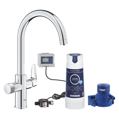 GROHE Blue pure baucurve C-Uitloop S-size filter starterkit chroom