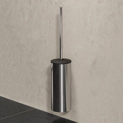 Geesa Wynk Toiletborstel met houder Chroom (zwarte borstelkop)