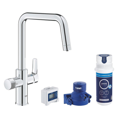 Grohe Blue pure start keukenmengkraan met filterfunctie U-uitloop chroom