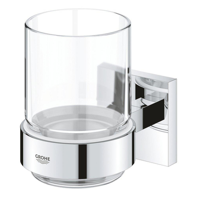 GROHE Start Cube Bekerhouder - 9.5x10.6x7.2cm - met glas - chroom