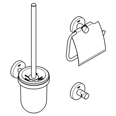 Grohe Start Accessoires set - 3-in-1 - supersteel - rvs-look